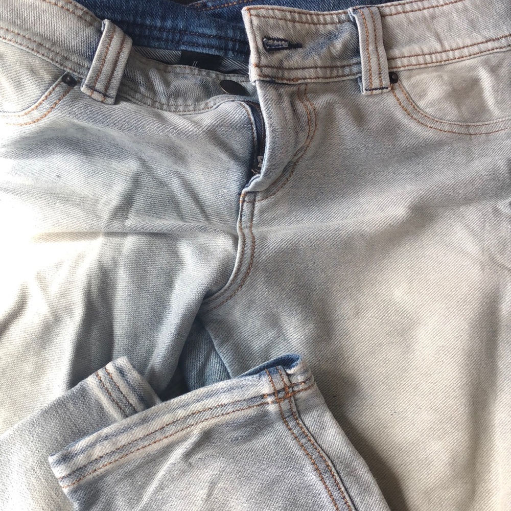 White wash denim leggings
